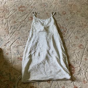 Silver glitter stretchy dress